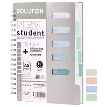 5-Subject Spiral Notebook, 240 Pages, College Ruled, With Divider Tabs, A5 Size, Suitable For School, Office, Note-Taking, Learning Supplies, Back To School School Supplies - Multicolor - View 16