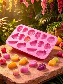 16-Cavity Fruit-Shaped Silicone Soap Mold, Multiple 3D Designs, Suitable For Handmade Soap, Bar Soap, Bath Soap And DIY Soap Making, Reusable, Home Craft Project Mold, Handmade Soap Materials, Creative Gift And Bath & Body Craft - Multiple Styles - View 4