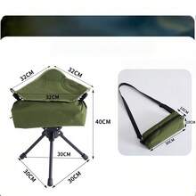 1pc 360° Rotating Folding Triangle Stool, Thickened Frame With Tear-Resistant 600D Oxford Fabric, Heavy Duty Weight Capacity, Stable Center Of Gravity, Anti-Tip, Wide Base For Comfortable Long Sitting, Storage Bag Included, Unisex Outdoor Camping Stool, Suitable For Camping, Fishing, Queuing, Sketching And More, Perfect Holiday Gift - Multicolor - View 18