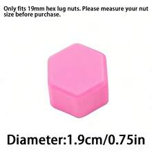 20pcs 19mm Pink Silicone Wheel Lug Nut Covers, Anti-Rust Anti-Dust Protective Caps For Car Bolts, Universal Wheel Decoration And Protection Accessories - Wheel Bolt Covers - View 3