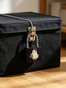 Steel Wire Combination Padlock, Halloween Cute Ghost Print, Mini Digital Combination Lock, Portable Combination Lock, Anti-Theft Combination Padlock, Suitable For Luggage, Storage Boxes, Storage Containers, Perfect Gift Choice For Halloween, Thanksgiving - Multicolor - View 4