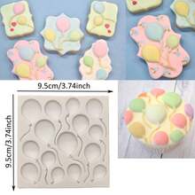 Lace Pad Silicone Mold DIY Handmade Prop Fondant Cake Decor Candy Mold Kitchen Tool Baking Tool Cupcake Top Decor Wedding Birthday Party Decor Reusable Mold - Light Grey - View 20