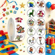 1pc Fun Cartoon Character Round Sticker Set, Various Pattern Self-Adhesive Round Decals, Multi-Purpose Decorative Sticker Labels, Perfect For Theme Birthday Party, DIY Craft Party Favors, Classroom Prizes, Scrapbooking And Celebration Decoration Kit Supplies - Multicolor - View 1