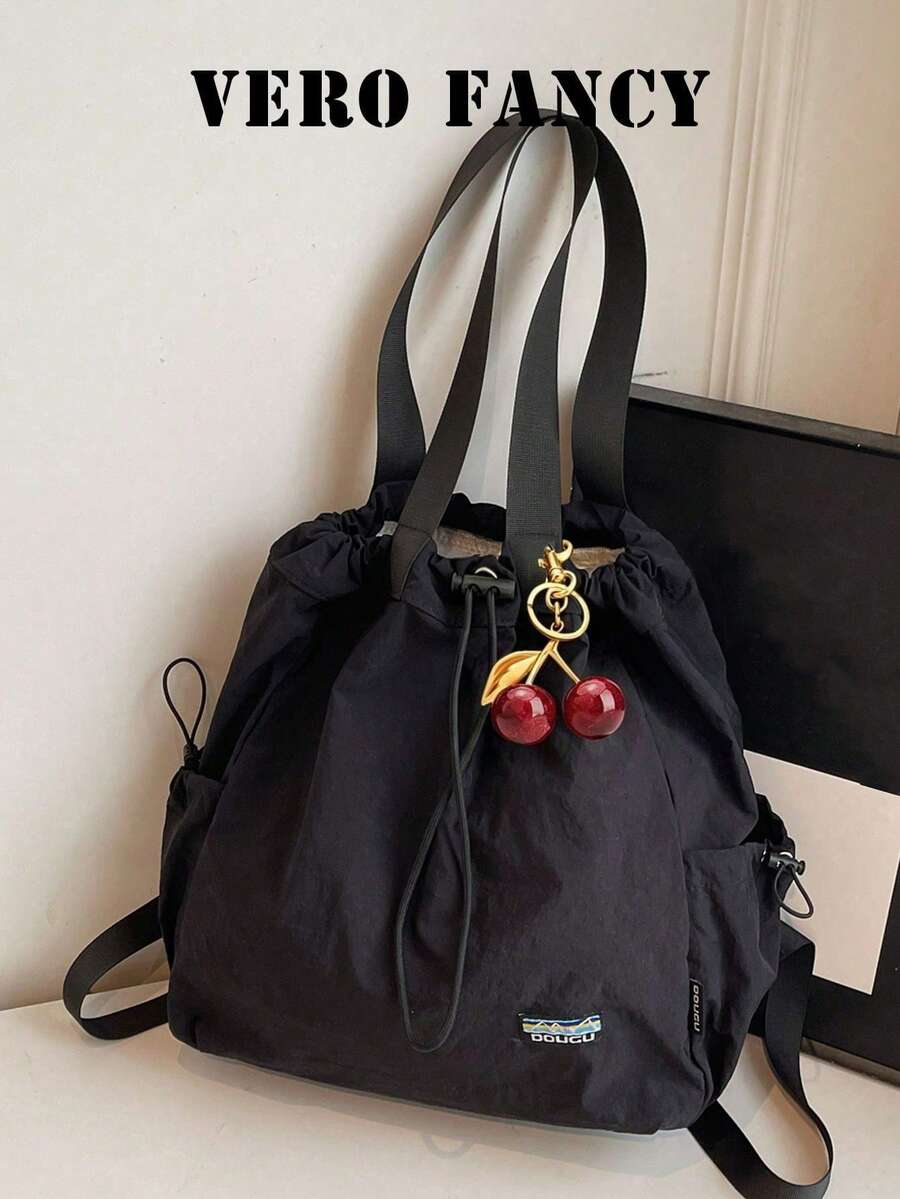 Bolso de mujer de gran capacidad, unicolor, diseño minimalista y versátil, portátil, adecuado para el uso diario, viajes y compras