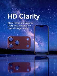 Fashion Armored Phone Rear Camera Lens Protection Film, Compatible With Apple 18 Pro Max/18 Pro, Tempered Glass Camera Lens Protector - Scratch Resistant, Fingerprint Resistant, Full Coverage, Easy Installation Applicable To Daily Shield, Office, Home Daily Shield Office Home Phone Camera Cover Waterproof Shockproof Anti-Fall - Burgundy - View 6