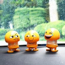 2PCS Random Bobblehead Figurines, Multiple Happy Expressions Randomly Shipped, Plastic Material Durable And Not Easily Broken, Place On Car Dashboard, Bobbing Motion Healing, Compact And Does Not Block View, Creative Car Interior Decoration Small Item - 2PCS Random Expression Bobblehead Figures - View 6