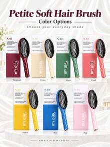 Oval Cushion Hair Brush, Soft Detangling Styling Brush With Rounded Pin Tips And Ergonomic Handle For Straight Wavy Curly Thick Hair, Daily Smoothing, Scalp Care, Home Travel Use, Multi-Color Options - Stylish Detangling Brush - View 5