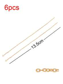 6pcs Stainless Steel Threading Chain Earring Findings, Suitable For DIY Jewelry Making, Including Dangle Earrings, Tassel Earrings And More. - DIY Earrings - View 12