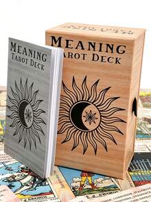 1 BoxMeaning Tarot Deck, 78 Cards, Self-Discovery Divination Set With Guidebook,Gift Box Set, Ideal For Personal Growth - Multicolor - View 8
