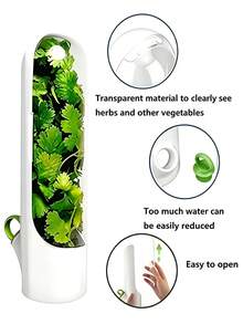 Refrigerator Herb Storage Box, Refrigerator Herb Storage Container, Suitable For Cilantro, Mint, Parsley, Asparagus And Other Vegetables, Can Keep Fresh For 2-3 Weeks - Multicolor - View 5