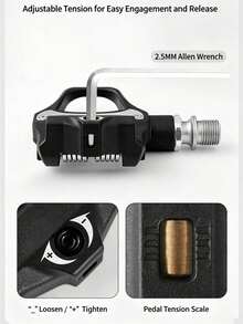 1 Pair Mountain Bike Road Bike Lock Pedals Self-Locking Aluminum Alloy Pedal Bearing With Cleats Cycling Equipment - Multicolor - View 2