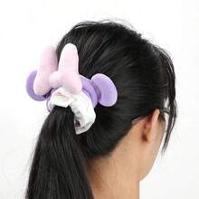 Mesuca Disney Judy & Minnie Plush Hair Scrunchie, Embroidered Decor Soft Fluffy Hair Tie With 3D Ear Bow Detail Elastic Hair Accessory For Daily Hairstyle 1 Piece, 2 Styles Available - Multicolor - View 11