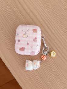 Girly Pink Plaid Cat & Dog Pods 4 Protective Case, Compatible With Apple Pro Earbuds Pod 3, 2nd Gen Wireless Bluetooth, 3rd Gen, 2nd Gen Pod Pro, 4th Gen, 5th Gen - Baby Pink - View 11