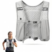 Running Vest Women & Men, Hydration Vest Backpack Lightweight Comfortable Running Backpack, Hydration Backpack Water Backpack(Only Backpack Without Bladder) For Trail Running Cycling Hiking Marathons - Light Grey - View 1