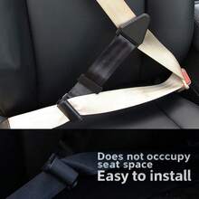 1PC Black Car Seat Belt Adjuster, Anti-Choke Shoulder Limiter Fixator, Relieves Seat Belt Pressure, Multi-Vehicle Compatible Interior Safety Protection Accessory - Car Seat Belt Adjuster - View 3