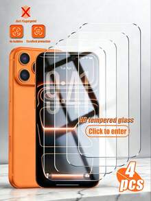 Navigator 4pcs, Compatible With IPhone11 High Definition Tempered Glass Screen Protector, High Hardness, Transparent, Anti-Scratch, Anti-Drop, Waterproof, Compatible With Iphone UItra/18 Promax/18 Pro/18/17e/17 Pro Max/17 Pro/17Air/17/16 Pro Max/16 Pro/16 Plus/16/15 Pro Max/15//14/13/12 And Other Models. - Clear - View 2