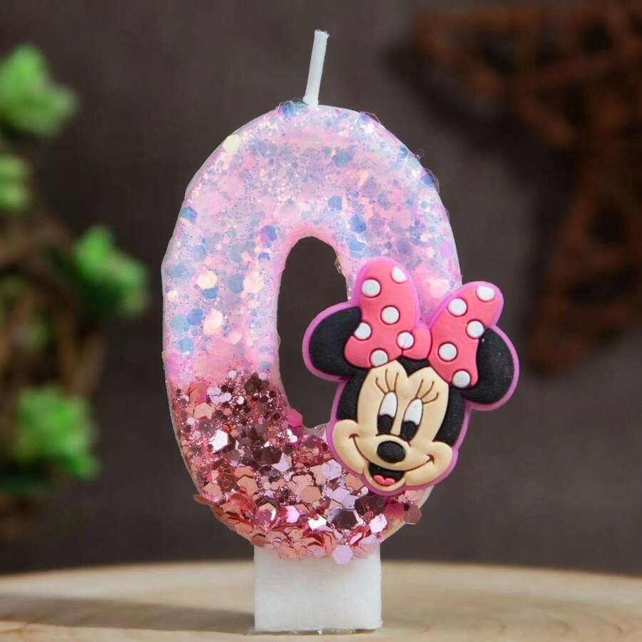 Hasbro Birthday Candle Creative Glitter Cake Anniversary Celebration Atmosphere Candle Plug Number Customized Party Supplies DIY Handmade Number Candles 0-9 - Multi-color - View 1