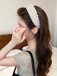 1pc Women's Bohemian Style French Elegant Soft Versatile Wide Headband, Suitable For Daily Wear, Home, School, Beach Vacation, Work Commute, Party, Holiday, Birthday Gift - Multicolor - View 7