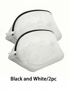 2pcs Grey Zipper Mesh Laundry Bags, Thickened Durable Multiple Sizes Laundry Protection Bags For Travel Storage, Essential Laundry Supplies, Clothing Protection For Delicate Clothing, High-Quality Fine Mesh, Minimalist Laundry Room Accessories - Laundry Bag - View 10