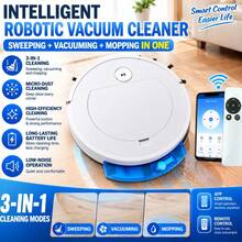 Smart Vacuum & Mop Dual-Function Cleaner, Supports Mobile App Remote Operation, 2000mAh Battery For Long-Lasting Performance, Accompanied By Physical Remote Control, Low Noise Operation, White Minimalist Design, Automatic Floor Recognition - RS900 Robot Vacuum Cleaner - View 2
