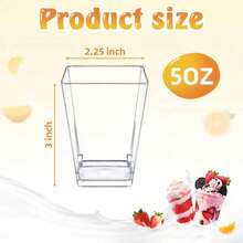 10/25/50/100pcs 5oz Clear Dessert Cups, Meal Prep And Portion Control, Individual Mini Containers For Greek Yogurt, Protein Pudding, Overnight Oats And Snacks, Tight-Fitting Lids Keep Everything Fresh, Stackable For Fridge - Transparent - View 7