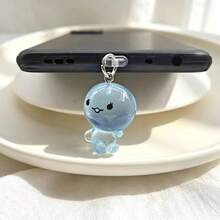 1pc Luminous Ball Slippy Big Head Man Pendant Mobile Phone Port Dust Plug - Multicolor - View 8