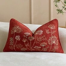 1pc Decorative Pillow Case Luxury Embroidered Cushion Cover Room Decor Pillowcase Suitable For Sofa Living Room Bedroom Office Car Interior Embroidered Pillowcase 45*45cm - Multicolor - View 12