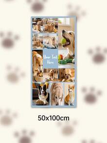 Custom Photo Text Throw Blanket, Personalized Picture Collage Fleece Blanket, Customized Pet Memory Photo Blanket For Sofa Bed Home Decor Gift - Multicolor - View 29