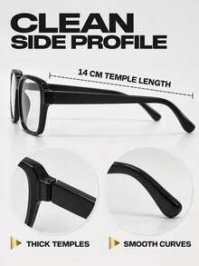 Blue Light Blocking Glasses, Anti-Fatigue, Ultra-Lightweight Material, Comfortable To Wear, Look Great Without Makeup, Fashionable, No Nose Bridge Pressure For Long-Term Wear, Suitable For Long-Term Office And Outdoor Use - Black-framed Glasses - View 8