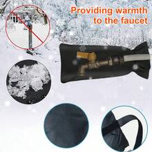 2/1pc Outdoor Faucet Anti-Freeze Cover, With Flame Retardant And Anti-Freeze Protection - 420D Oxford Fabric, Black, Reusable Faucet Protector, Suitable For Yard, Garden, Winter Insulation, Classic Style, Durable And Easy To Install - Long Faucet Cover - View 3