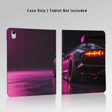 Sports Car UV Printed Flat Pattern, Magnetic Closure, Smart Sleep/Wake, Full Coverage Anti-Drop & Shockproof, Adjustable Stand Tablet Protective Case With Pen Slot, Compatible With Huawei / MatePad 11.5 2025 / MatePad SE 11 Inch Tablet Protective Case, Honor Tablet Protective Case / Honor 9 / 10 / X8A, Compatible With Redmi Pad SE 11 Inch (2023) / Pad 2 And Other Popular Brand Tablet Models, Compatible With Samsung Models - Style 38 - View 7