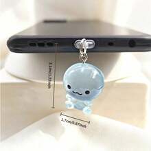 1pc Luminous Ball Slippy Big Head Man Pendant Mobile Phone Port Dust Plug - Multicolor - View 7