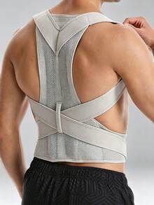 1set,Waist Shaping Belt, Unisex Adjustable Sports Shoulder Back Support, Body Shaping Back Brace And Shoulder Strap, Suitable For Home And Office Use - Multicolor - View 6