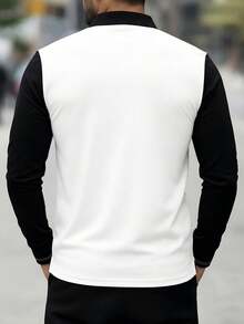 Men's Knight Print Colorblock Casual Daily Polo Shirt - Multicolor - View 6