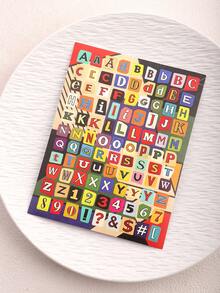 4 Sheets English Letter Stickers, Number Stickers, Symbol Stickers, Label Stickers, Set, Vintage DIY Stickers, Creative Stickers, Stationery Stickers, Junk Journal Scrapbook Supplies Set, Letter Stickers, Suitable For Scrapbooking - Multicolor - View 9