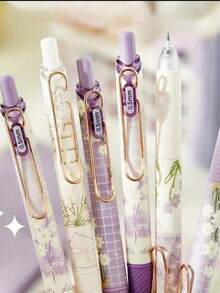 4pcs/Set Random Leopard Print Ballpoint Pens, Retractable Design, Assorted Patterns, Minimalist Printed Pens, Suitable For Weddings, Parties, Daily Use, Gifting, Perfect Valentine's Day Gift For Friends And Family - A - View 2