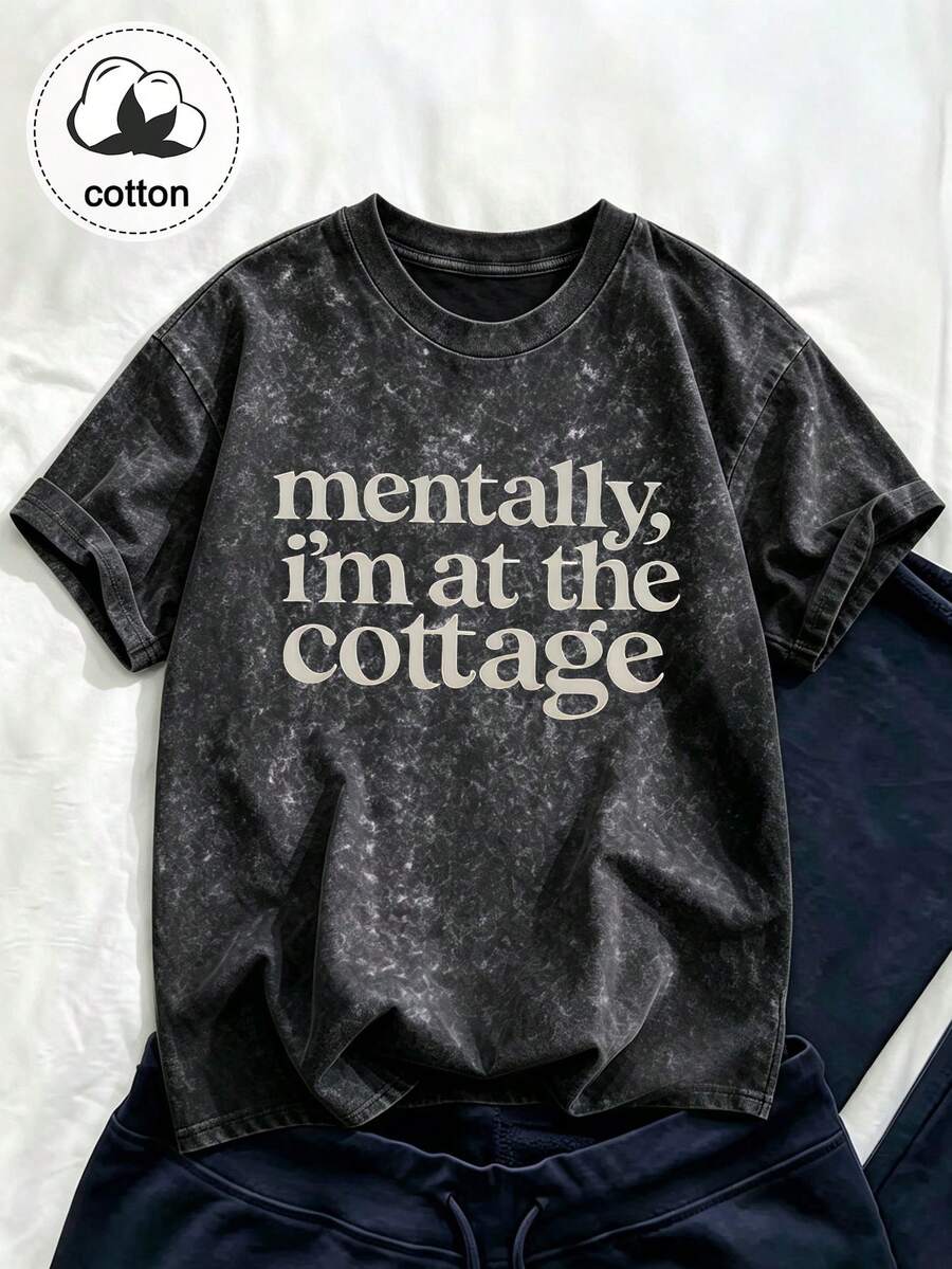 Plus Size Women's T-Shirt, Comfortable Design, Book Theme & Hockey Inspiration, Romantic Style - Black and Gray - View 1