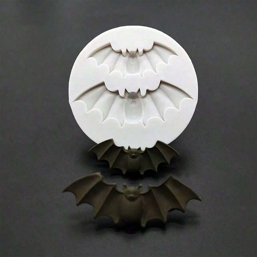 1pc Halloween Bat Silicone Mold, Candle Mold, Soap Mold, Resin Mold, DIY Soft Clay Epoxy Resin Decoration Mold, Handmade Decoration Art Tool - Multicolor - View 1