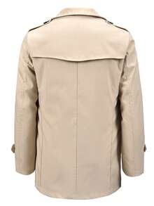 Men's Solid Color Double-Breasted Fashion Versatile Daily Commute Trench Coat Jacket - Apricot - View 4