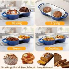 Enameled Cast Iron Dutch Oven With Lid, Suitable For Sourdough Bread Baking - Enameled Cast Iron Bread Pot - 500°F Oven Non-Stick Bread Pot, Dual Round Bread Baking Pans For Homemade Baking - View 9