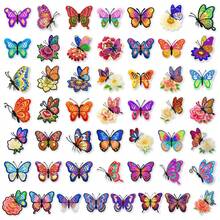 50pcs Realistic Embroidered Butterfly PET Stickers, Suitable For Decorating Journals, Phone Cases, Notebooks, Tablets, Skateboards, Guitars, Party Packaging, Water Bottles And Luggage - Multicolor - View 9