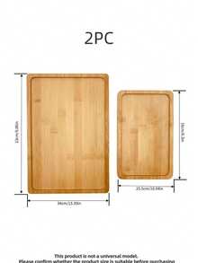 1/2pcs Rectangular Bamboo Wood Tray, Reusable. Can Hold Sushi, Fruit, Snacks, Desserts, Sweets, Both As A Serving Tray And Table Decoration. Suitable For Family Gatherings, Themed Parties, Christmas, Halloween And Other Festivals, Kitchen Storage, Home Decor, Multi-Functional, Practical And Photogenic. - View 15