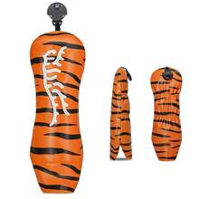 1Pc Orange Tiger Stripe Embroidered Wood Headcover, Pu Club Protective Cover For Driver Fairway Hybrid - Multicolor - View 11