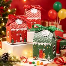 10pcs/Pack Christmas Baking Candy Cookie Small Gift Boxes Paper Boxes Small House Small Gift Boxes Paper Boxes With Rope Card Decoration Photo Box - View 11