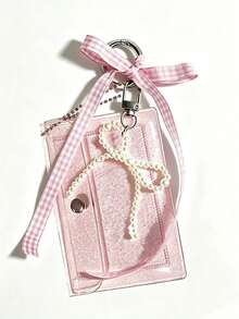 Glittery Transparent Card Holder, Car Key Organizer - Transparent PVC Coin Purse, Card Organizer, Bus Card Holder, Earphone Holder, Key Hanging Bag, Exquisite Girlish Accessory, Sparkling Transparent Card Holder, Work ID Protector; No Sensor Function, With Detachable Key Ring And Detachable Lanyard/Pendant. Suitable For ID Cards, Student IDs, Meal Cards, Work Passes, And Subway Access Cards. Back-To-School Essential, Ideal Gift For Girls, Christmas Gift, Fan Gift, Valentine's Day Gift. - One Size - View 14