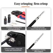 SN 2546B Wire Crimping Plier For Solar Plug Connectors Solar PV Cable Crimping Tool For Solar Connectors AWG14-10 2.5/4/6mm² - Black - View 5