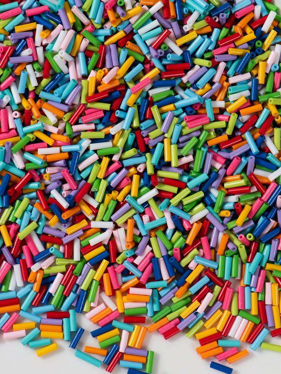 30g Approx.600pcs Glass Bugle Beads 2x6mm Baked Tube Beads Seed Beads Small Craft Beads For Jewelry Making DIY Earring Bracelet Necklace,Craft Making