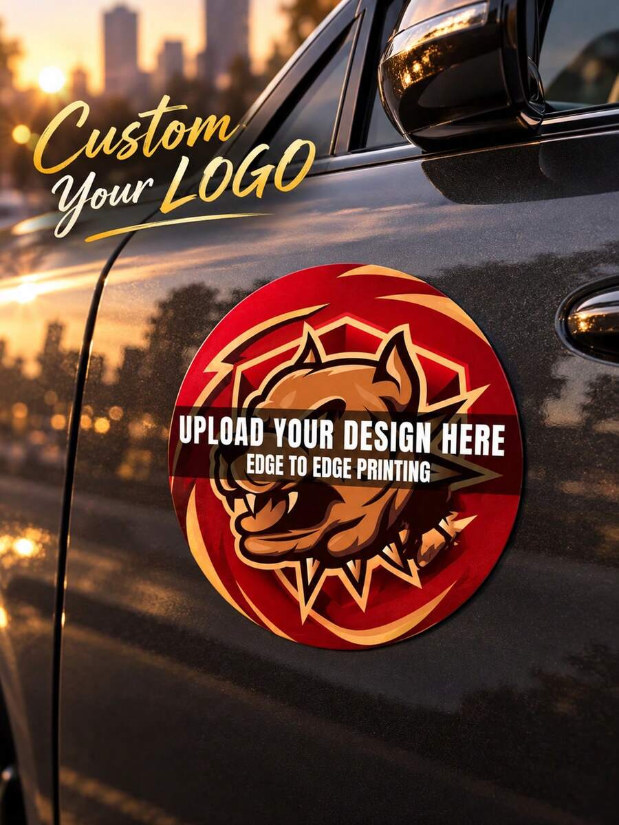 Custom Car Magnetic Signs, Personalized Logos For Your Car, Van, Truck, Used To Promote Your Commercial Vehicle, Professional Printing, Customizable Text And Logo - Multicolor - View 1