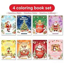 Children's Christmas Coloring Book Set, Holiday Activity Book, Santa Claus, Snowman, Reindeer, Gingerbread Man Coloring Fun, Christmas Gift And Stocking Stuffer, Creative Stress Relief Toy, Fun Hand-Drawn Training Coloring Book, Top Choice For Holiday Gift - Multicolor - View 7