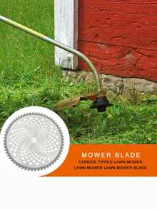 Bilah Pemotong Rumput Tebal untuk Mesin Potong Rumput Bensin Bulat Paduan Logam 10 Inci Aksesori Kepala Trimmer Bilah Gergaji Universal - A - View 8